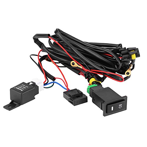 Kit de Cableado del Interruptor de Luz Antiniebla Aramox, Uso General 12 v 40 A Kit de Cableado LED Cableado Kit de Cableado de Luz de Trabajo Kit de Cableado de Montaje de Parrilla LED