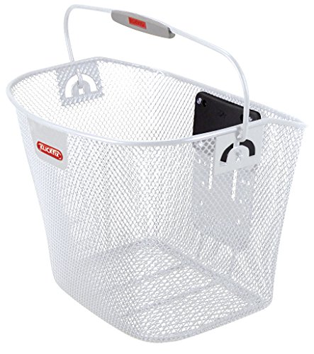 KLICKfix Bolsa de bicicleta Uni basket, Feinma. Cesta blanca para el manillar, 25 x 36 x 26 cm KLICKfix Bolsa de bicicleta Uni basket, Feinma. Cesta blanca para el manillar, 25 x 36 x 26 cm