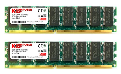 Komputerbay - Módulo de Memoria DIMM para Ordenador de sobremesa (184 Pines, 266 MHz, DDR266) 2GB 2X1GB PC2100