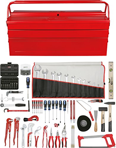 KS Tools 116.0196 Premium - Lote de herramientas de fontanería (116 piezas, incluye caja de transporte metálica)