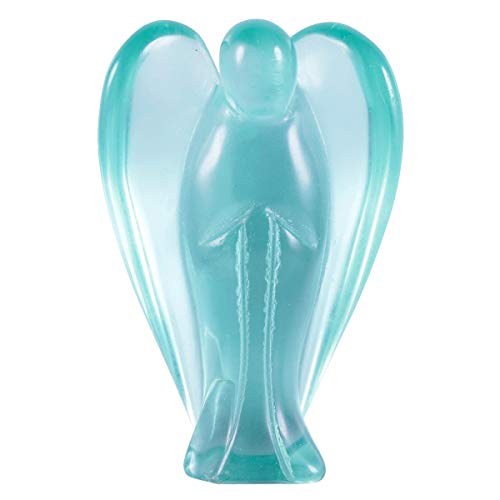 KYEYGWO Ángel de piedras preciosas, cristal, figura de ángel de la guarda, ángel de la paz, amuleto de la suerte, Reiki, Feng Shui, decoración, 7 cm, cristal azul KYEYGWO Ángel de piedras preciosas, cristal, figura de ángel de la guarda, ángel de la paz, amuleto de la suerte, Reiki, Feng Shui, decoración, 7 cm, cristal azul