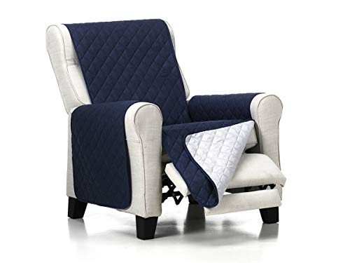 Lanovenanube - Funda sillón Acolchado - Práctica - 1 Plaza - Color Azul C04