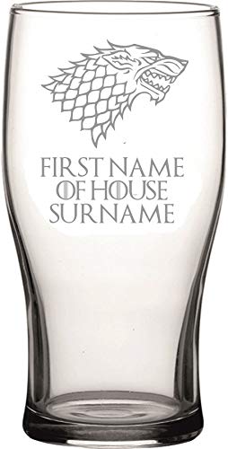 Lapal Dimension Dimensión de Solapa (Personalizable) Casa Stark Juego de Tronos Inspirado en Tulip Cerveza de Cristal