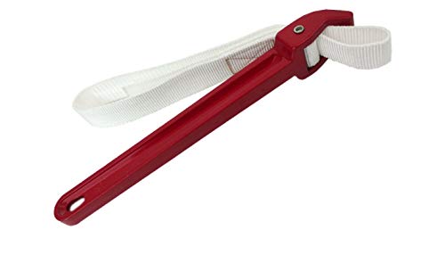 Llave de correa para filtro de aceite de 12 pulgadas – Mango correa de cinturón Herramienta universal de extracción de llave para filtro de aceite, longitud de aluminio 82 cm, mango 30 cm