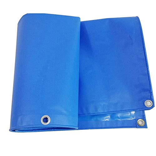 Lona Alquitranada 455g / M² Tarea Pesada Impermeable Paño Suelo Techo Cubrir Hoja Lona Cámping TIDLT (Color : Azul, Tamaño : 6x8m)