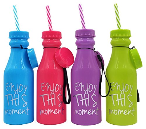 Lote de 24 Botellas Pvc"Enjoy" - Ideales para Detalles para Bodas, Regalos para Fiestas de Cumpleaños y Comuniones Niños y Niñas Originales.