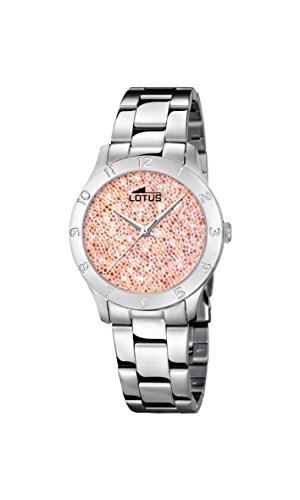 Lotus Watches Reloj Análogo clásico para Mujer de Cuarzo con Correa en Acero Inoxidable 18569/3