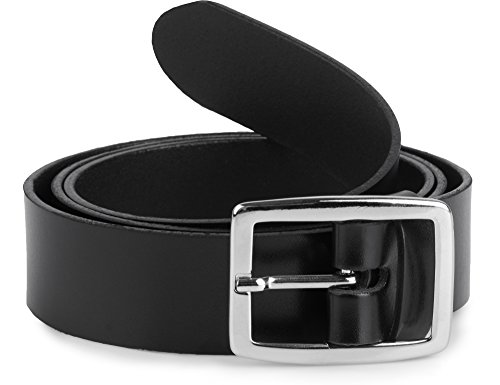 Merry Style Cinturón de Cuero para Mujer D41(Negro-2, 90 cm (Largo total 109 cm))