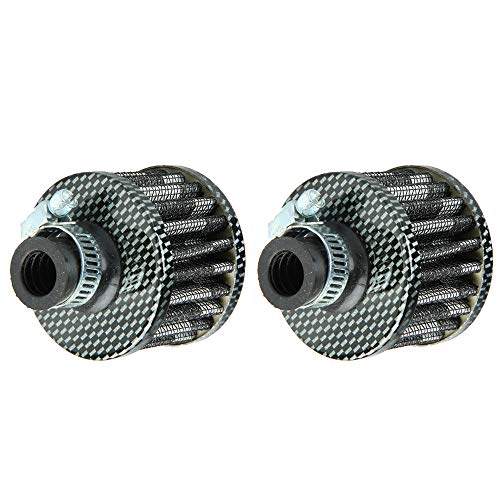 Mintice 2 x 12 mm Mini Fibra de Carbon Universal Motor Cono Coche Filtro de Admisión de Aire Limpio en Frío Turbo Vent Vehículo Mintice 2 x 12 mm Mini Fibra de Carbon Universal Motor Cono Coche Filtro de Admisión de Aire Limpio en Frío Turbo Vent Vehículo