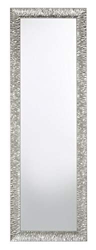 MO.WA Espejo de pared largo de madera plateada 46 x 142 cm Marco de madera para colgar en vertical y horizontal Made in Italy. MO.WA Espejo de pared largo de madera plateada 46 x 142 cm Marco de madera para colgar en vertical y horizontal Made in Italy.