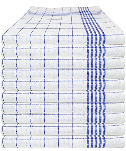 MTEXT Paños de cocina (50% algodón, 50% lino, 50% lino, 10 unidades), color azul