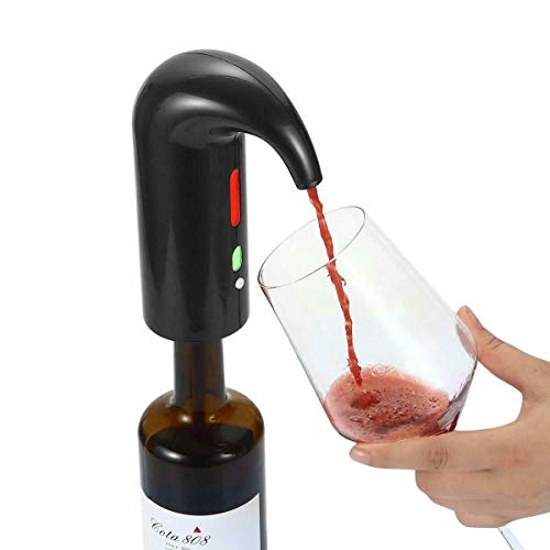 Negro Dispensador de Aireador y Vino tinto Dispensador Automático de Oxidante de Vino Eléctrico Multi Inteligente Pourer Recargable