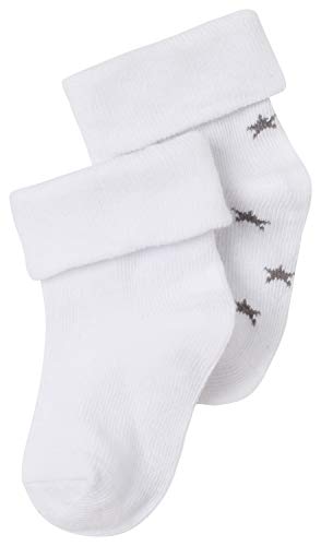 Noppies U Socks 2-Pck Levi Stars, Pack X 2 Calcetines para Bebé-Niños, Blanco (White C001), única (Talla fabricante: 0M-3M)