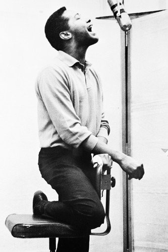 Nostalgia Store Sam Cooke Cool Iconic Pose In Profile - Micrófono para cantar (60 x 91 cm)