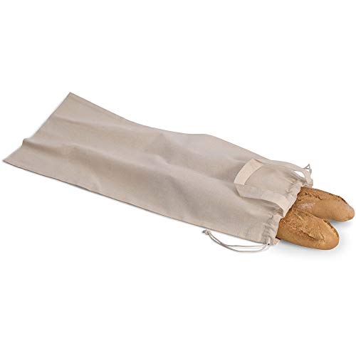 notrash2003 - Bolsa para el Pan de algodón orgánico, con Asas y Cierre de cordón (5er) notrash2003 - Bolsa para el Pan de algodón orgánico, con Asas y Cierre de cordón (5er)