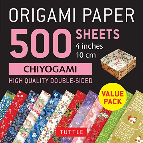 Origami Paper 500 sheets Chiyogami Patterns 4" (10 cm): Tuttle Origami Paper: High-Quality Double-Sided Origami Sheets Printed with 12 Different Designs