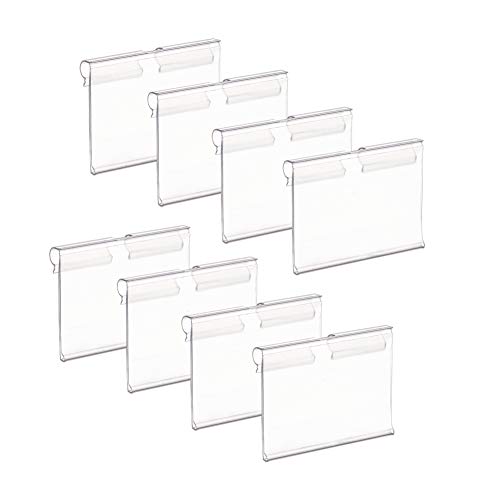 PandaHall 100 soportes de plástico transparente para etiquetas de anuncios, para venta al por menor, venta de entradas, venta al por menor, venta de entradas, tienda o estante de alambre para el hogar PandaHall 100 soportes de plástico transparente para etiquetas de anuncios, para venta al por menor, venta de entradas, venta al por menor, venta de entradas, tienda o estante de alambre para el hogar