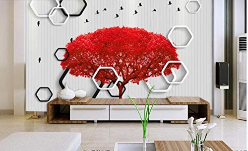 Papel pintado para sala de estar Pared de fondo de TV 3D de manglar creativo-355X225CM