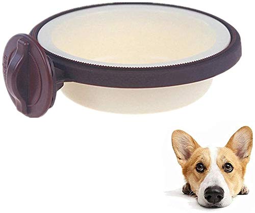 Perro agua de la taza del perrito de pequeños cuencos cuencos for su comida for perros gato del gato tazones de plástico Alimentación del cajón Dog Food Bowl Comedero rosa del perro de agua de la taza