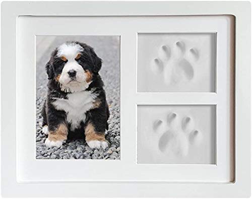 Perro con estampado de pata 3D, marco de madera, molde de yeso 3D - grandes regalos, decoración de pared