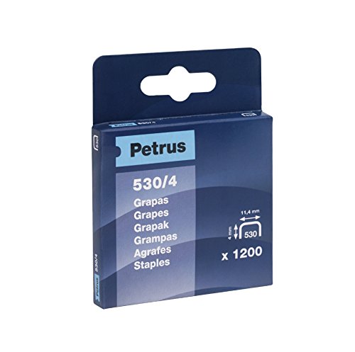 PETRUS 77512 - Caja 1200 ud. grapas cobreadas modelo 530/4 mm
