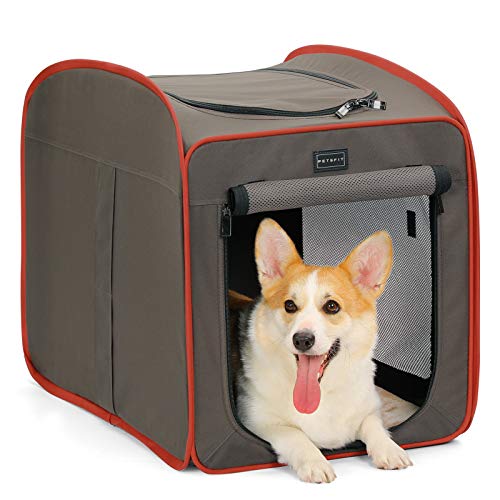 Petsfit Cajón plegable portátil de la tienda que acampa, peso ligero suben el cajón del recorrido, perrera suave de la tela con la estera del paño grueso y suave, 68 x 47 x 48cm Petsfit Cajón plegable portátil de la tienda que acampa, peso ligero suben el cajón del recorrido, perrera suave de la tela con la estera del paño grueso y suave, 68 x 47 x 48cm