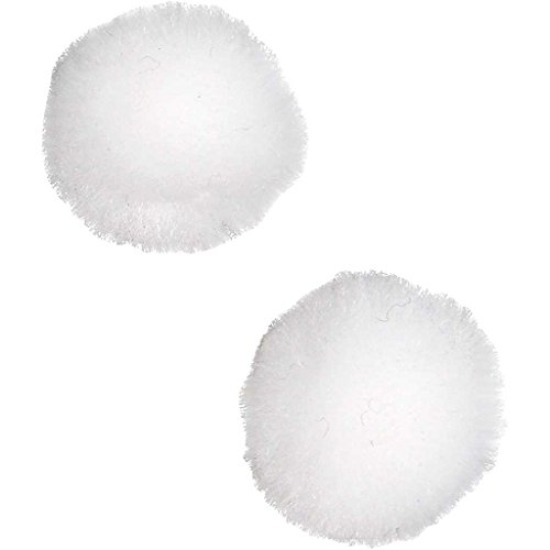 Pompones tamaño: 20 mm, color blanco, 100 unidades