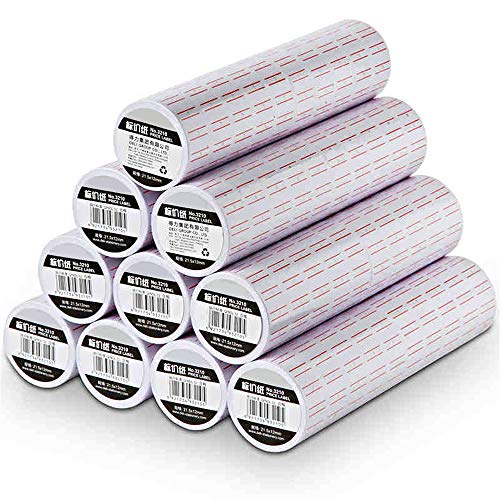Price Gun Kit etiqueta de precio con 5 rollos de etiquetas adhesivas y rodillo de tinta, color negro