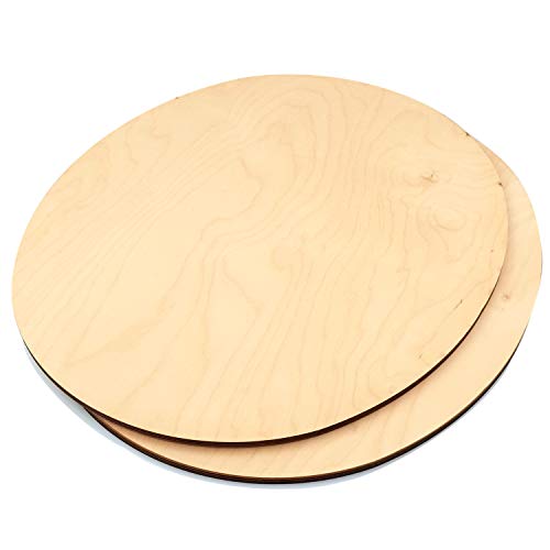 Primolegno 2 x ovalados de madera de 43 x 35 cm, forma ovalada para decoración, doble grosor 8 mm + resistente, la parte superior