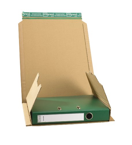 progressPACK - Premium PP O05.01 - Caja de envío (DIN A4, 320 x 290 x hasta 80 mm, 20 unidades, cartón ondulado), color marrón