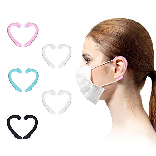 Protectores de oído reutilizables de silicona multicolor, protectores de oído antideslizantes para las orejas, 5 unidades