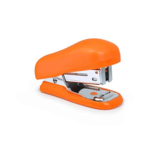Rapesco Bug - Mini grapadora con caja de 1000 grapas 26/6, color naranja