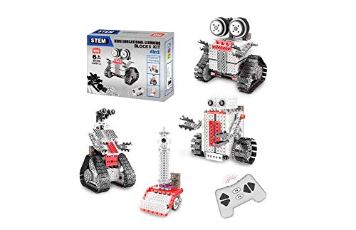 RC TECNIC Kit Robotica Educativa 4 en 1 | STEM Robot Teledirigido para Montar DIY Juguete de Construcción Juego Robotica para Niños 233 Piezas