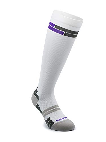 Relaxsan 800 Sport Socks (Blanco/Violeta, 1S) – Medias deportivas compresión graduada Fibra Dryarn rendimiento máximo