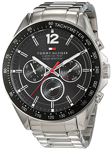 Reloj para hombre Tommy Hilfiger 1791104, mecanismo de cuarzo, diseño con varias esferas, correa de acero inoxidable. Reloj para hombre Tommy Hilfiger 1791104, mecanismo de cuarzo, diseño con varias esferas, correa de acero inoxidable.