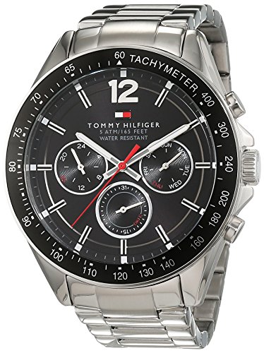 Reloj para hombre Tommy Hilfiger 1791104, mecanismo de cuarzo, diseño con varias esferas, correa de acero inoxidable.