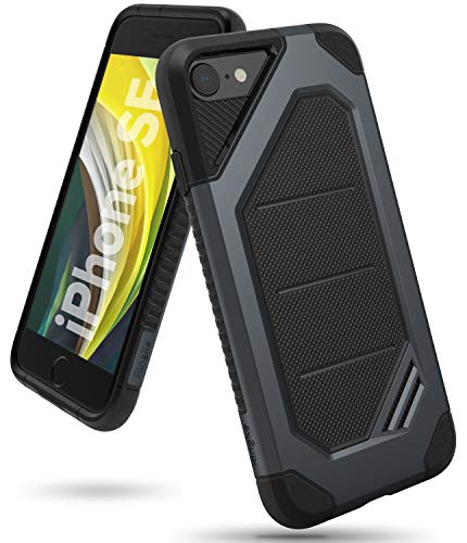 Ringke MAX Compatible con Funda iPhone SE 2020, iPhone 8, iPhone 7, Reforzado Defensa Servicio Pesado Ergonómico Agarre Cubierta Protectora Armadura - Slate Metal