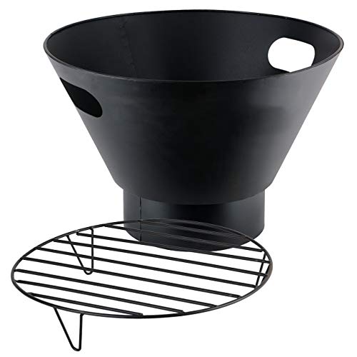 RM Design Brasero de metal para terraza, para el jardín, color negro, diámetro de 53 cm RM Design Brasero de metal para terraza, para el jardín, color negro, diámetro de 53 cm