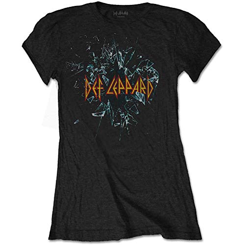 Rock Off Ladies Def Leppard Shatter Oficial Camiseta Mujeres señoras (Large)