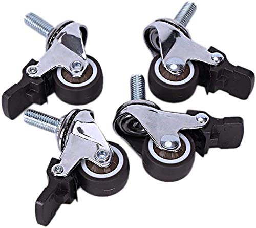 Ruedas giratorias Ruedas Ruedas de Carro Ruedas giratorias de Servicio Pesado con Bloqueo de Freno Paquete de 4 | Ruedas Negras del Banco de Trabajo de la PU para la mudanza de los Muebles de la Ruedas giratorias Ruedas Ruedas de Carro Ruedas giratorias de Servicio Pesado con Bloqueo de Freno Paquete de 4 | Ruedas Negras del Banco de Trabajo de la PU para la mudanza de los Muebles de la