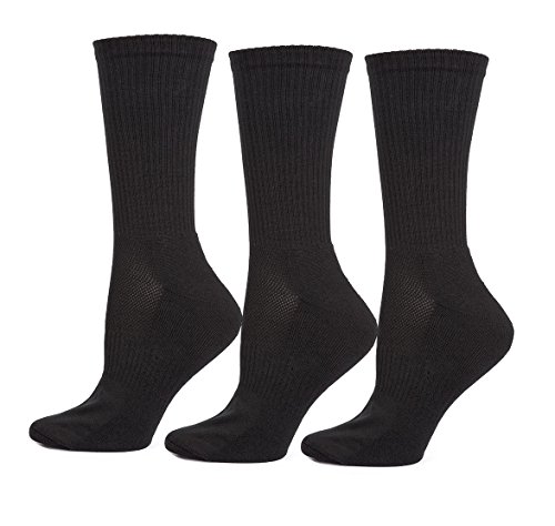 Safersox - Calcetines deportivos - Para llevar durante días sin lavar, disponible en muchos colores. Pack ahorro de 3 unidades, color negro. 39-42