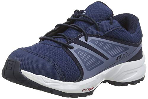 Salomon Sense CSWP K, Zapatillas de Senderismo, Azul (Sargasso Sea/Navy Blazer/Flint Stone), 27 EU