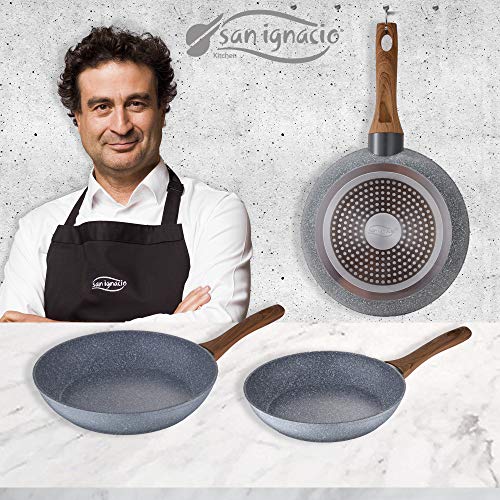 San Ignacio Set 3 Sartenes 20/24/28 Daimiel, Aluminio Forjado, Inducción, Multicolor San Ignacio Set 3 Sartenes 20/24/28 Daimiel, Aluminio Forjado, Inducción, Multicolor