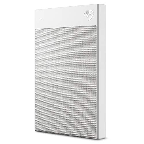 Seagate Backup Plus Ultra Touch, 2 TB, Disco duro externo, USB-C, USB 3.0, 2 meses de suscripción a Adobe CC Photography, 2 años servicios Rescue, Blanco (STHH2000402)