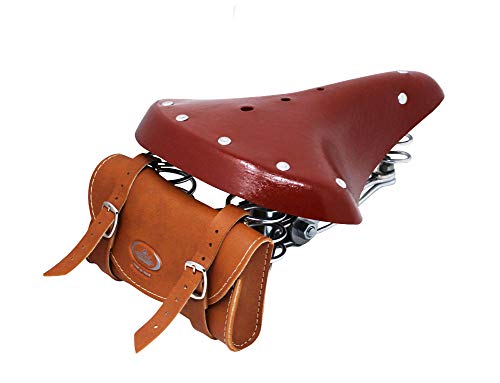 Selle Montegrappa Cucuba® Bolsa para sillín 100% sillin de Bicicleta Estilo Vintage Antiguo no Montegrappa (Color sillín: Marrón. Color Bolsa: Miel) Selle Montegrappa Cucuba® Bolsa para sillín 100% sillin de Bicicleta Estilo Vintage Antiguo no Montegrappa (Color sillín: Marrón. Color Bolsa: Miel)