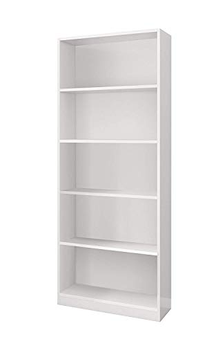 SERMAHOME- Estantería Librería para Oficina o Espacio Personal. Color Blanco Brillo. Medidas: 80 x 201 x 28 cm.