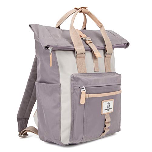 SEVENTEEN LONDON – Mochila 'Canary Wharf' Moderna y Elegante en Gris y Crema en un Estilo Enrollable y Plegable computadora portátil de hasta 13" SEVENTEEN LONDON – Mochila 'Canary Wharf' Moderna y Elegante en Gris y Crema en un Estilo Enrollable y Plegable computadora portátil de hasta 13"