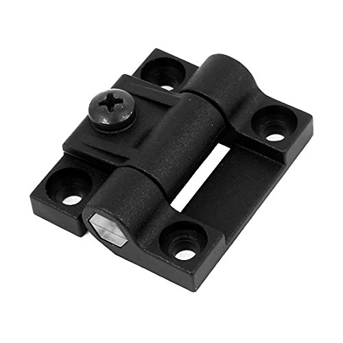 sourcingmap® Control De Posición De Bisagra 43Mmx36Mm 4 Agujeros Avellanados De Par Ajustable Negro