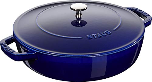STAUB 40511-476-0 – Olla con Tapa, en Hierro Fundido, Color Azul Oscuro, 28 cm