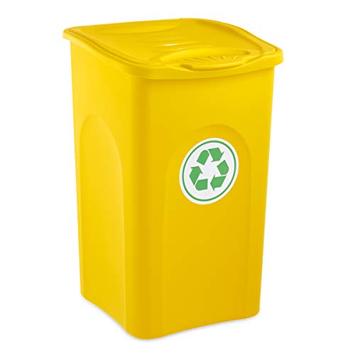 Stefanplast – Cubo de Basura, 50 L, Color Amarillo
